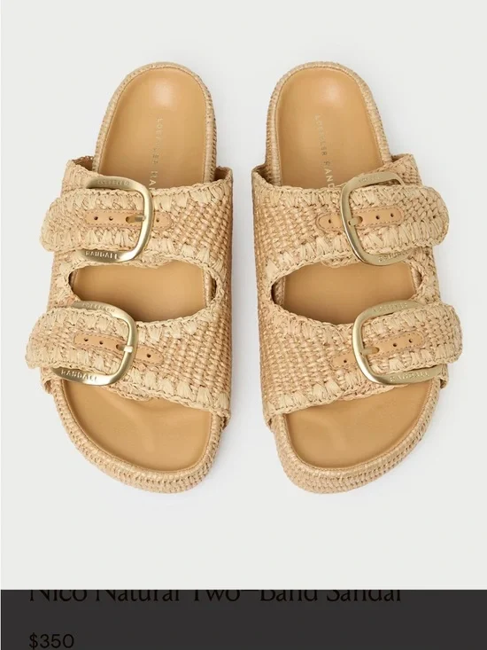 Loeffler Randal Theo Sandal in raffia - Picture 2 of 10